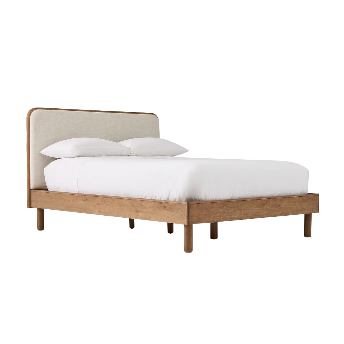 West Elm Miles Wood & Upholstered Bed - King